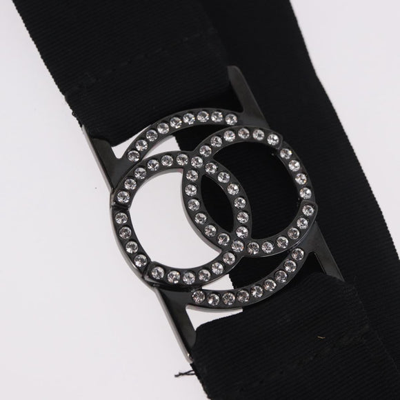 CHANEL Cat Robot Necklace metal Black CC Auth 185784M