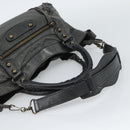 BALENCIAGA The First Hand Bag Leather 2way Gray 103208 Auth 185804A-10