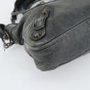 BALENCIAGA The First Hand Bag Leather 2way Gray 103208 Auth 185804A-14