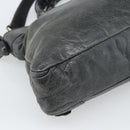BALENCIAGA The First Hand Bag Leather 2way Gray 103208 Auth 185804A-16