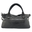 BALENCIAGA The First Hand Bag Leather 2way Gray 103208 Auth 185804A-3