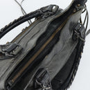 BALENCIAGA The First Hand Bag Leather 2way Gray 103208 Auth 185804A-6