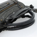BALENCIAGA The First Hand Bag Leather 2way Gray 103208 Auth 185804A-7