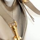 CELINE Belt Bag Micro Hand Bag Leather 2way Beige Gold Auth 185805M-18