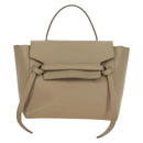 CELINE Belt Bag Micro Hand Bag Leather 2way Beige Gold Auth 185805M-2