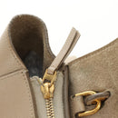 CELINE Belt Bag Micro Hand Bag Leather 2way Beige Gold Auth 185805M-22