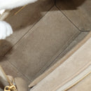 CELINE Belt Bag Micro Hand Bag Leather 2way Beige Gold Auth 185805M-23