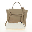 CELINE Belt Bag Micro Hand Bag Leather 2way Beige Gold Auth 185805M-31