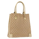 GUCCI GG Canvas Tote Bag Beige 124261 Auth 185806-1