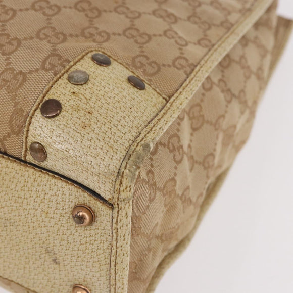 GUCCI GG Canvas Tote Bag Beige 124261 Auth 185806