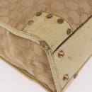 GUCCI GG Canvas Tote Bag Beige 124261 Auth 185806-12