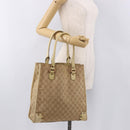 GUCCI GG Canvas Tote Bag Beige 124261 Auth 185806-21