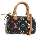 LOUIS VUITTON Monogram Multicolor Mini Speedy Bag Black M92644 Auth 185809SAM-1