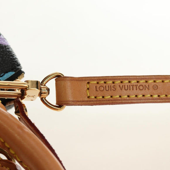 LOUIS VUITTON Monogram Multicolor Mini Speedy Bag Black M92644 Auth 185809SAM