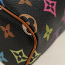 LOUIS VUITTON Monogram Multicolor Mini Speedy Bag Black M92644 Auth 185809SAM-18