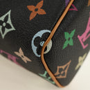 LOUIS VUITTON Monogram Multicolor Mini Speedy Bag Black M92644 Auth 185809SAM-19