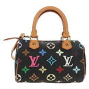 LOUIS VUITTON Monogram Multicolor Mini Speedy Bag Black M92644 Auth 185809SAM-13