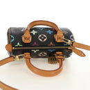 LOUIS VUITTON Monogram Multicolor Mini Speedy Bag Black M92644 Auth 185809SAM-14