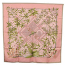 HERMES Carre 90 Scarf ""SERENITE"" Silk Pink Auth 185810-1