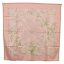 HERMES Carre 90 Scarf ""SERENITE"" Silk Pink Auth 185810-13