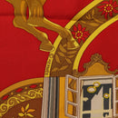 HERMES Carre 90 Scarf ""IN SALZBURG"" Silk Red Auth 185811-11
