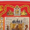 HERMES Carre 90 Scarf ""IN SALZBURG"" Silk Red Auth 185811-3
