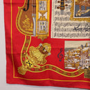 HERMES Carre 90 Scarf ""IN SALZBURG"" Silk Red Auth 185811-8
