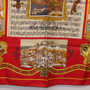 HERMES Carre 90 Scarf ""IN SALZBURG"" Silk Red Auth 185811-9