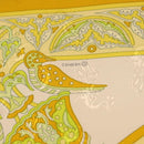 HERMES Carre 90 Scarf ""CIELS BYZANTINS"" Silk Yellow Auth 185812-12