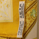 HERMES Carre 90 Scarf ""CIELS BYZANTINS"" Silk Yellow Auth 185812-14