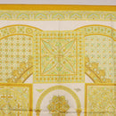 HERMES Carre 90 Scarf ""CIELS BYZANTINS"" Silk Yellow Auth 185812-3