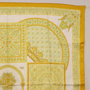 HERMES Carre 90 Scarf ""CIELS BYZANTINS"" Silk Yellow Auth 185812-4