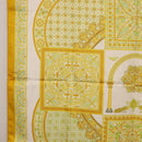 HERMES Carre 90 Scarf ""CIELS BYZANTINS"" Silk Yellow Auth 185812-5