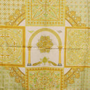 HERMES Carre 90 Scarf ""CIELS BYZANTINS"" Silk Yellow Auth 185812-6