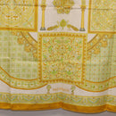 HERMES Carre 90 Scarf ""CIELS BYZANTINS"" Silk Yellow Auth 185812-9