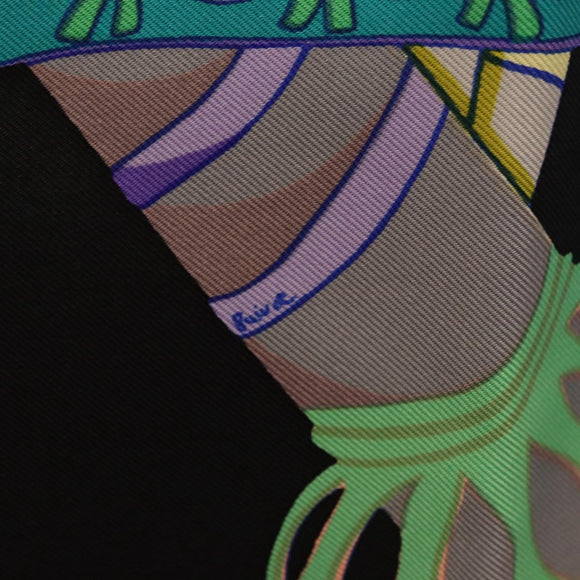 HERMES Carre 90 Scarf ""Etendards et Bonnieres"" Silk Purple Auth 185813M