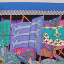 HERMES Carre 90 Scarf ""Etendards et Bonnieres"" Silk Purple Auth 185813M-3