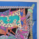 HERMES Carre 90 Scarf ""Etendards et Bonnieres"" Silk Purple Auth 185813M-4
