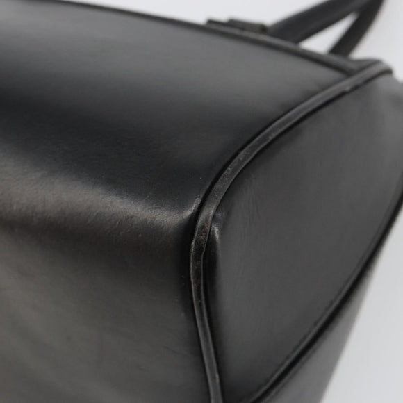Miu Miu Hand Bag Leather Black Auth 185814A