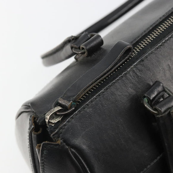 Miu Miu Hand Bag Leather Black Auth 185814A