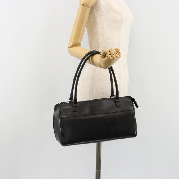 Miu Miu Hand Bag Leather Black Auth 185814A