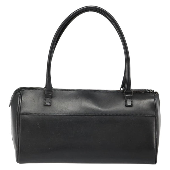 Miu Miu Hand Bag Leather Black Auth 185814A