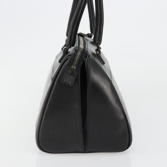 Miu Miu Hand Bag Leather Black Auth 185814A
