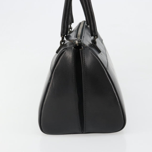 Miu Miu Hand Bag Leather Black Auth 185814A
