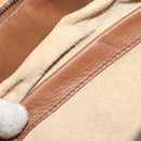 BOTTEGA VENETA INTRECCIATO Hand Bag Leather Brown Silver Auth 185815A-17