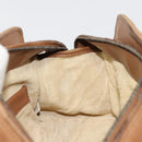 BOTTEGA VENETA INTRECCIATO Hand Bag Leather Brown Silver Auth 185815A-19