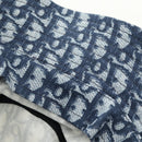 Christian Dior Trotter Canvas Bucket Hat 58 Blue Auth 185817M-9