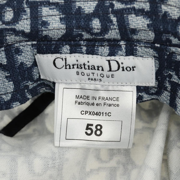 Christian Dior Trotter Canvas Bucket Hat 58 Blue Auth 185817M