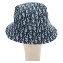 Christian Dior Trotter Canvas Bucket Hat 58 Blue Auth 185817M-2