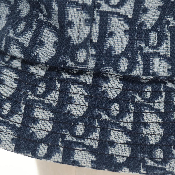 Christian Dior Trotter Canvas Bucket Hat 58 Blue Auth 185817M